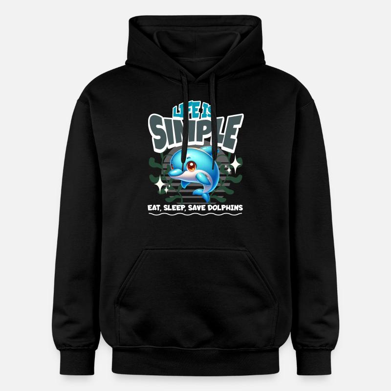 Dauphin - Sweat à capuche Softstyle® Gildan Unisexe - noir