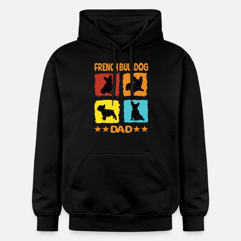 Papa bouledogue français - Sweat à capuche Softstyle® Gildan Unisexe - noir
