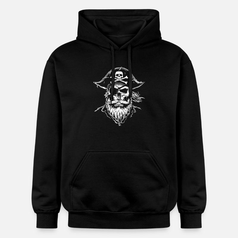 Crâne de pirate - Sweat à capuche Softstyle® Gildan Unisexe - noir