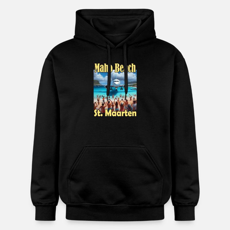 Maho Beach Saint-Martin - Sweat à capuche Softstyle® Gildan Unisexe - noir