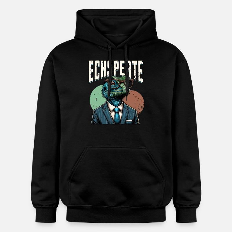 Echsperte Eidechse - Gildan Unisex Softstyle® Midweight Hoodie - Schwarz