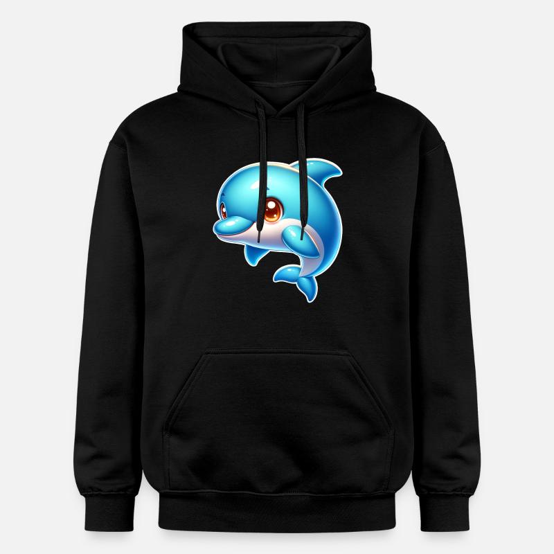 Dauphin - Sweat à capuche Softstyle® Gildan Unisexe - noir