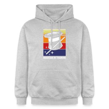 Zauberer - Gildan Unisex Softstyle® Midweight Hoodie - Hellgrau meliert - Vorne - Liana (172cm) & Jaron (178cm)