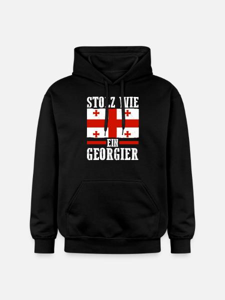 Georgian Georgia - Gildan Unisex Softstyle® Midweight Hoodie - black