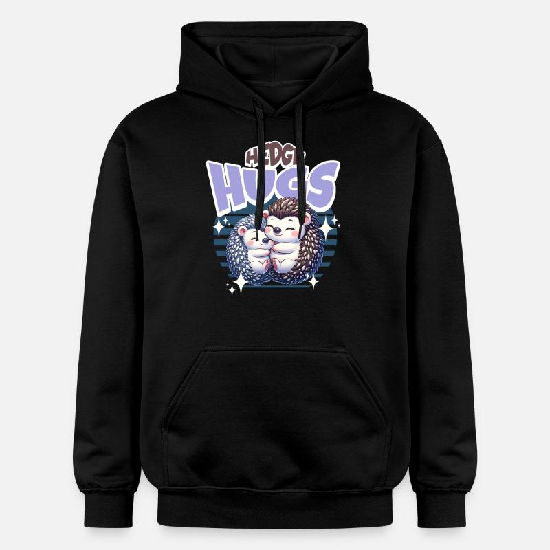 Câlins de hérisson - Sweat à capuche Softstyle® Gildan Unisexe - noir