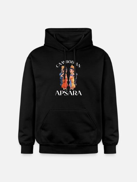 Cambodja Apsara Danscultuur Traditioneel - Gildan uniseks Softstyle® Midweight hoodie - zwart