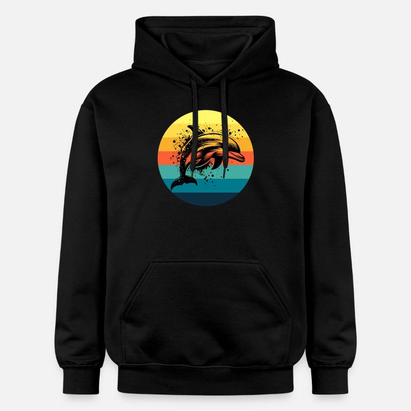 Dauphin - Sweat à capuche Softstyle® Gildan Unisexe - noir