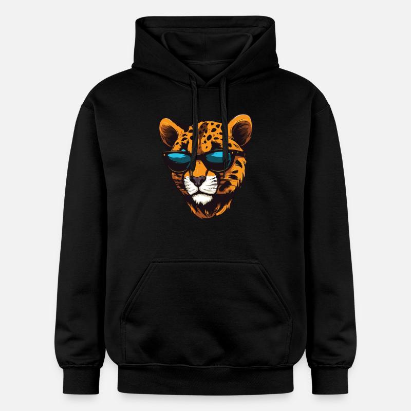 Fête Cheetah Cool Head - Sweat à capuche Softstyle® Gildan Unisexe - noir