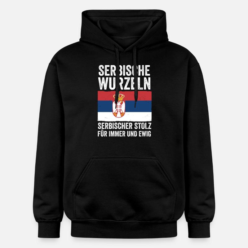 Serbe Serbe Serbie - Sweat à capuche Softstyle® Gildan Unisexe - noir