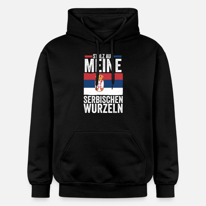 Serbe Serbe Serbie - Sweat à capuche Softstyle® Gildan Unisexe - noir