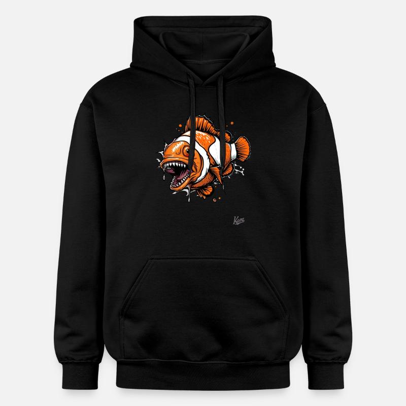 Drôle Horreur Clownfish - Sweat à capuche Softstyle® Gildan Unisexe - noir
