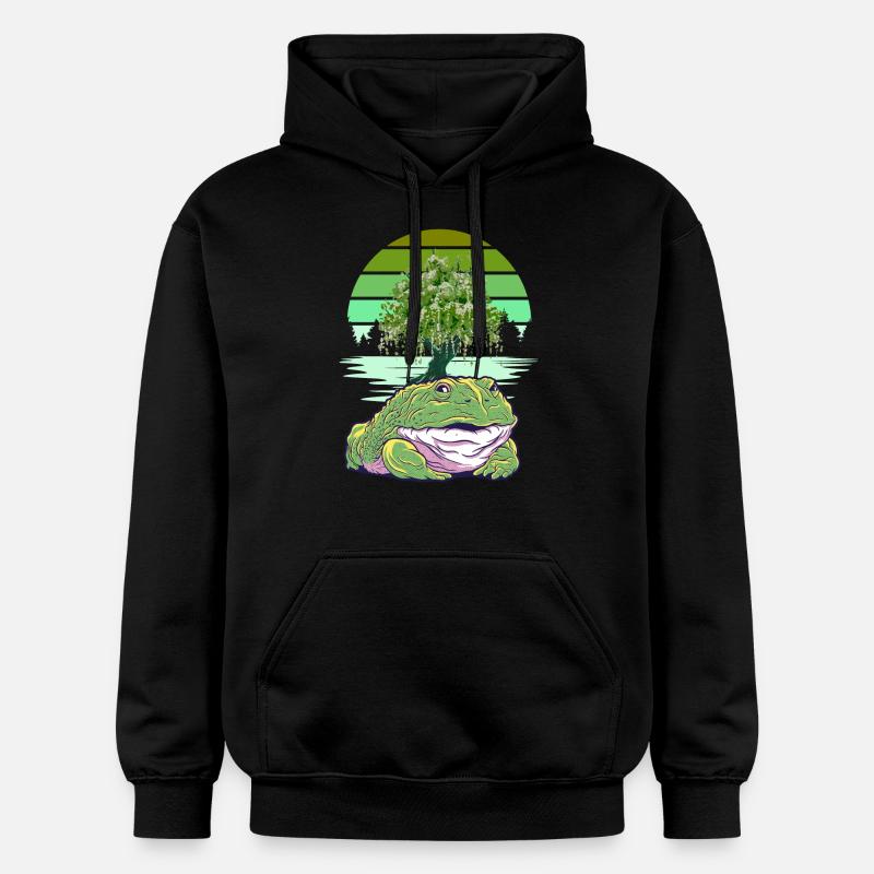 Grenouille Grenouilles Crapauds Crapauds - Sweat à capuche Softstyle® Gildan Unisexe - noir