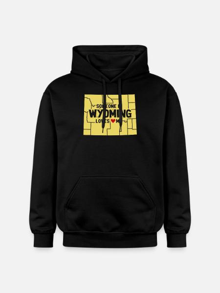 Quelqu'un dans le Wyoming m'aime - Sweat à capuche Softstyle® Gildan Unisexe - noir
