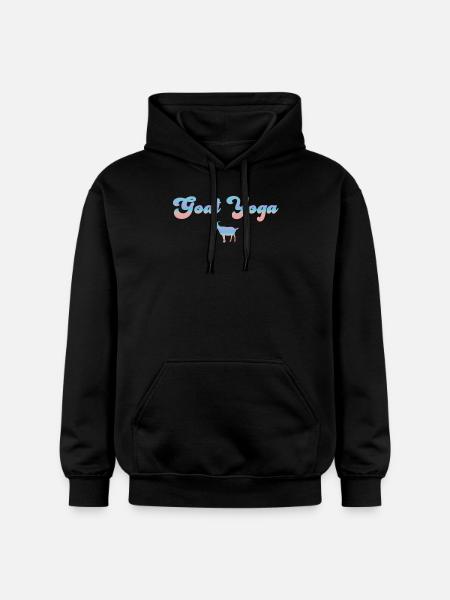 Goat Yoga Meditation - Gildan Unisex Softstyle® Midweight Hoodie - black