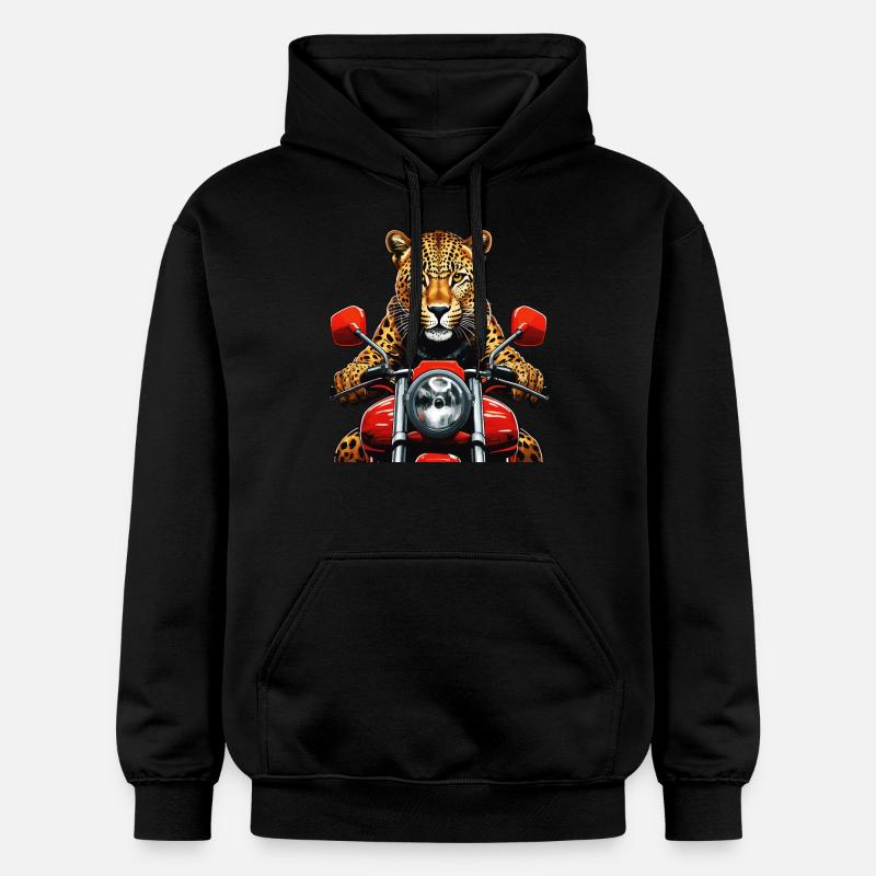 LEOPARD MOTORRAD - Gildan Unisex Softstyle® Midweight Hoodie - Schwarz