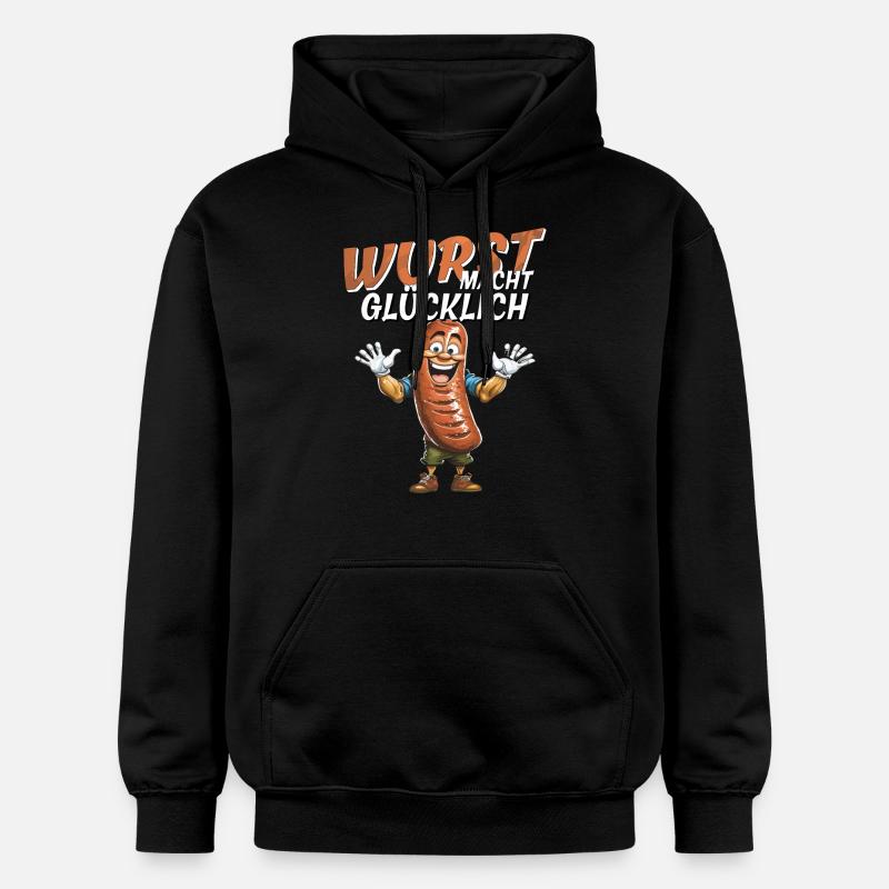 LA SAUCISSE VOUS REND HEUREUX - Sweat à capuche Softstyle® Gildan Unisexe - noir