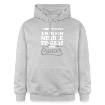 brain tumor tumor brain - Gildan Unisex Softstyle® Midweight Hoodie - light heather grey - Front - Liana (172cm) & Jaron (178cm)
