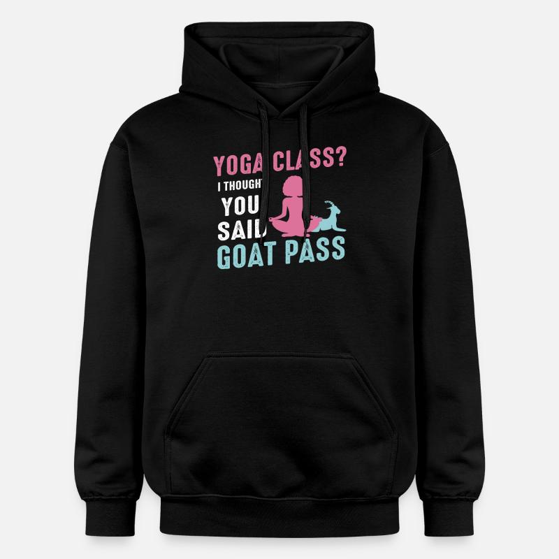 Yoga-Kurs oder Ziegenpass - Gildan Unisex Softstyle® Midweight Hoodie - Schwarz