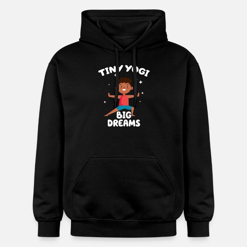 Tiny Yogi Big Dreams Méditation - Sweat à capuche Softstyle® Gildan Unisexe - noir