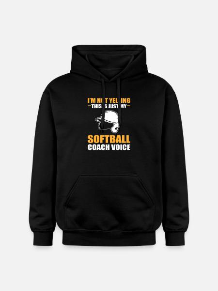 Softball Softball Players - Gildan Unisex Softstyle® Midweight Hoodie - black