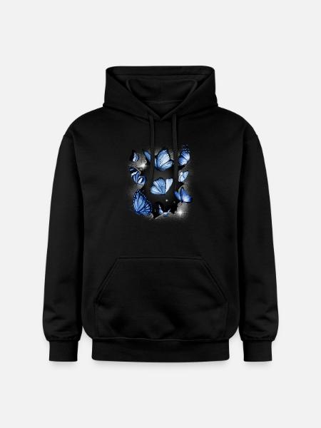 Butterflies Butterfly Insect Insects - Gildan Unisex Softstyle® Midweight Hoodie - black