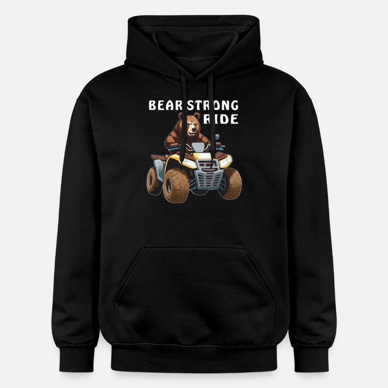 QUAD BEAR STRONG RIDE - Sweat à capuche Softstyle® Gildan Unisexe - noir