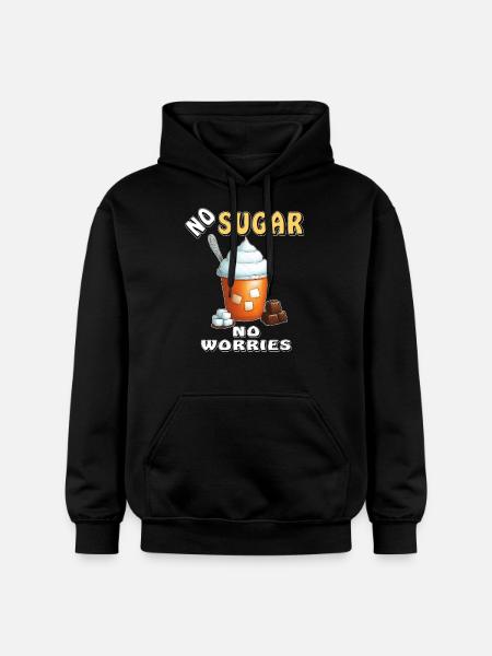 NO SUGAR NO WORRIES - Gildan Unisex Softstyle® Midweight Hoodie - black