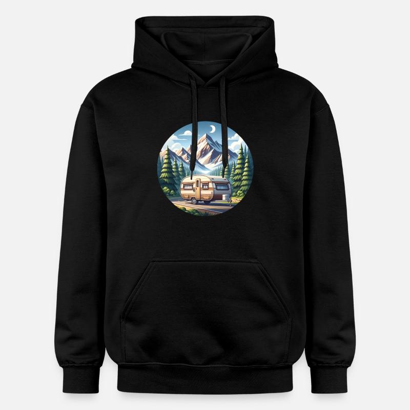 Camping camping-car caravane - Sweat à capuche Softstyle® Gildan Unisexe - noir