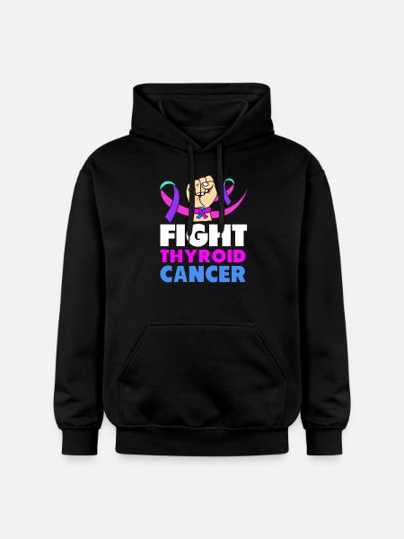 Thyroid cancer Thyroid cancer - Gildan Unisex Softstyle® Midweight Hoodie - black