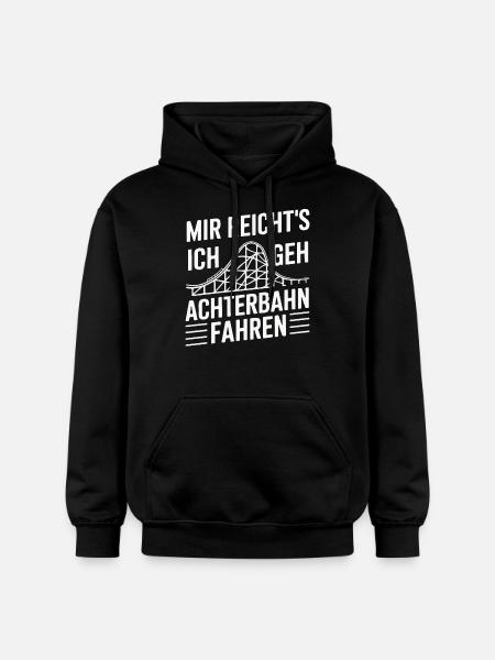 Achterbahn Freizeitpark Roller Coaster - Gildan Unisex Softstyle® Midweight Hoodie - Schwarz