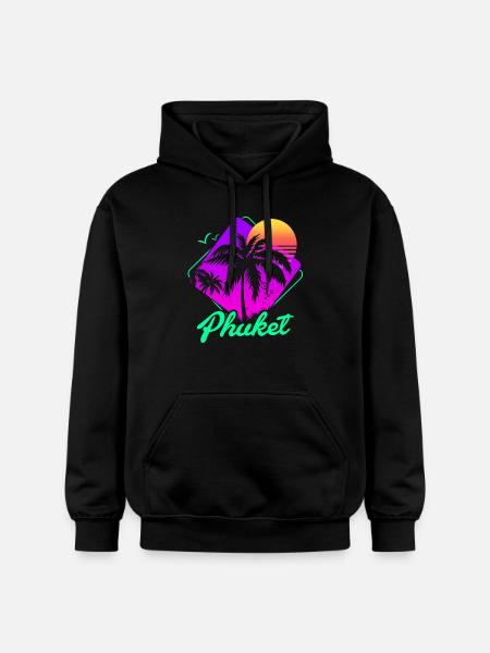 Thailand Thai Language Phuket - Gildan Unisex Softstyle® Midweight Hoodie - black
