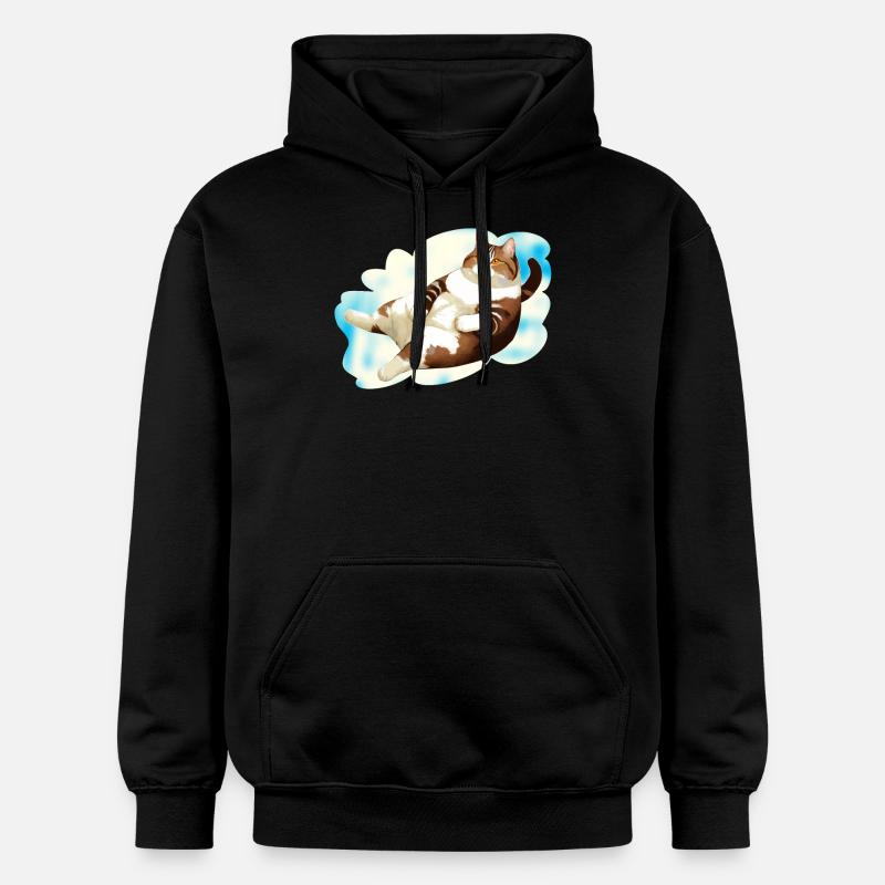 GRAISSE DE CHAT MENSONGE NUAGE - Sweat à capuche Softstyle® Gildan Unisexe - noir