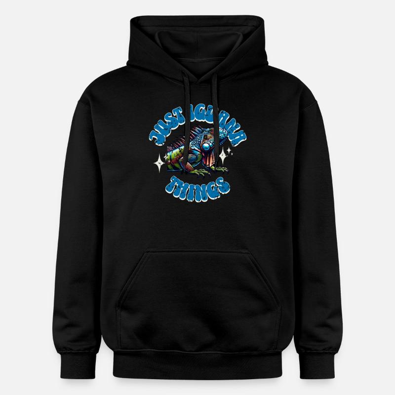 Iguane - Sweat à capuche Softstyle® Gildan Unisexe - noir