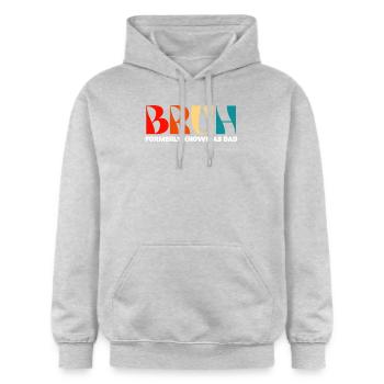 Bruh Formerly Known As Dad - Gildan Unisex Softstyle® Midweight Hoodie - light heather grey - Front - Liana (172cm) & Jaron (178cm)