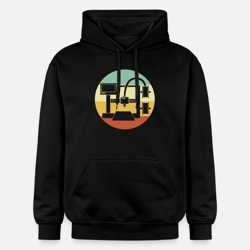 Impression 3D - Sweat à capuche Softstyle® Gildan Unisexe - noir