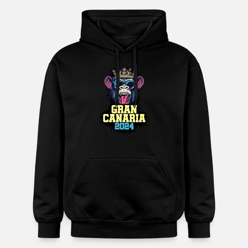 Gran Canaria 2024 Singe - Sweat à capuche Softstyle® Gildan Unisexe - noir