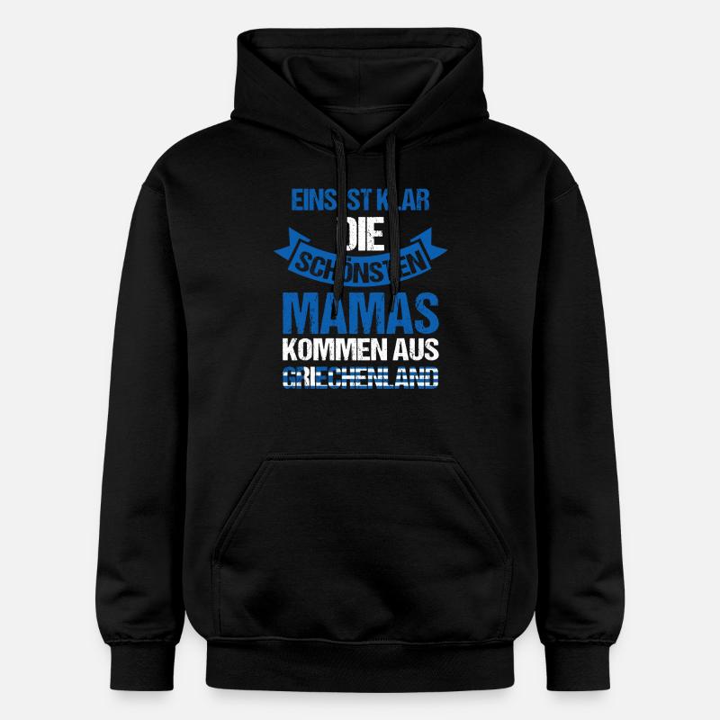 Maman grecque maman Grèce - Sweat à capuche Softstyle® Gildan Unisexe - noir