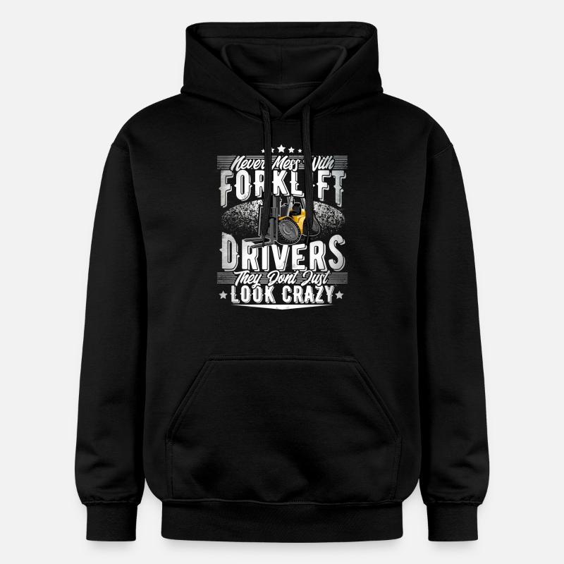 Forklift driver - Gildan Unisex Softstyle® Midweight Hoodie - black
