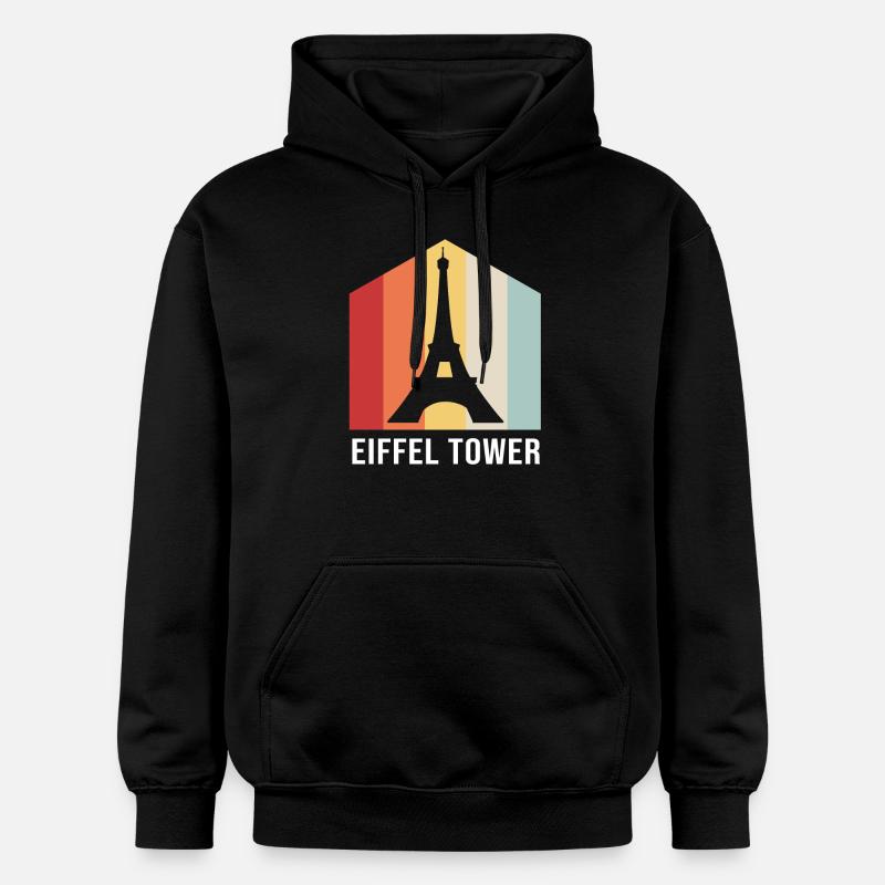 Frankreich Eiffelturm - Gildan Unisex Softstyle® Midweight Hoodie - Schwarz