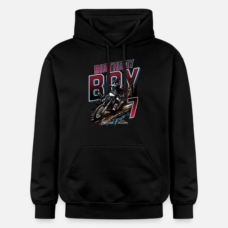 7e anniversaire de motocross - Sweat à capuche Softstyle® Gildan Unisexe - noir