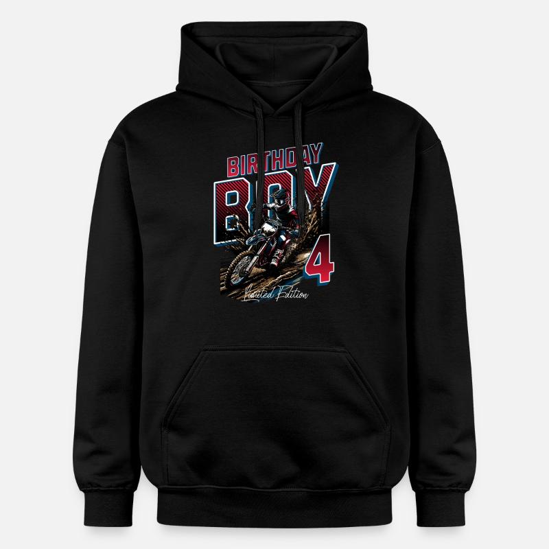 4e anniversaire de motocross - Sweat à capuche Softstyle® Gildan Unisexe - noir