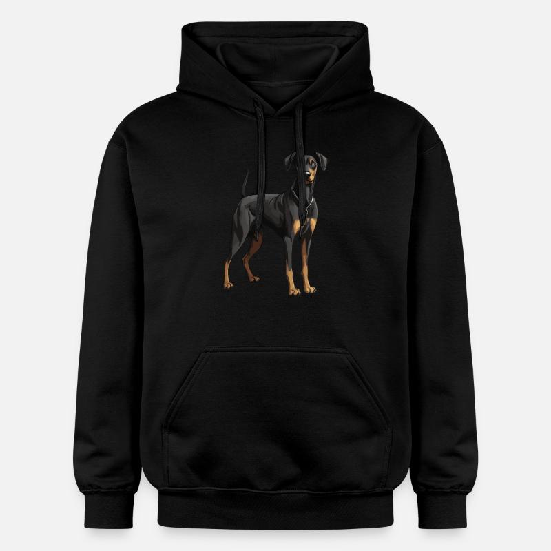 Chien Doberman - Sweat à capuche Softstyle® Gildan Unisexe - noir