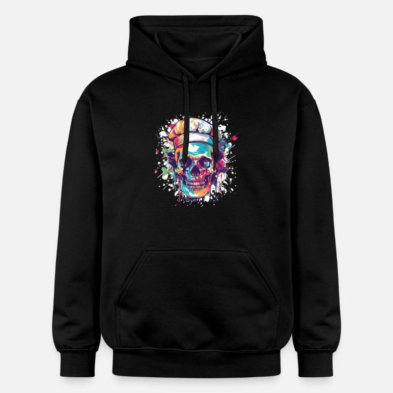 Chef Squelette - Sweat à capuche Softstyle® Gildan Unisexe - noir