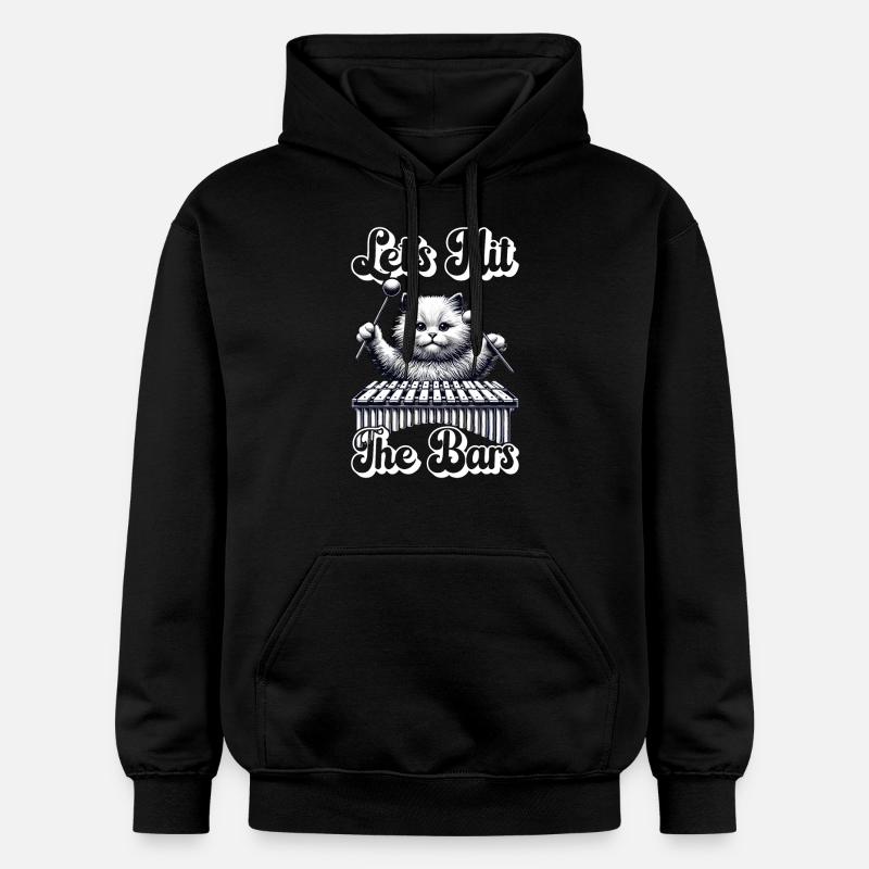 Vibraphon, vibraphonist - Gildan Unisex Softstyle® Midweight Hoodie - black