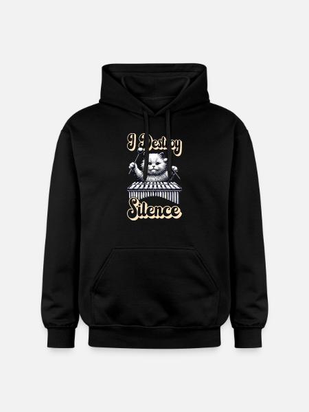 Vibraphon, vibraphonist - Gildan Unisex Softstyle® Midweight Hoodie - black