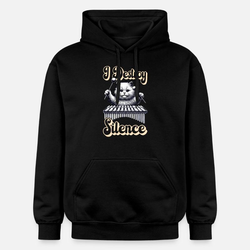 Vibraphon, vibraphonist - Gildan Unisex Softstyle® Midweight Hoodie - black