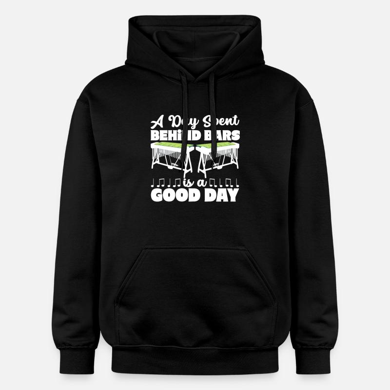 Vibraphon, vibraphonist - Gildan Unisex Softstyle® Midweight Hoodie - black