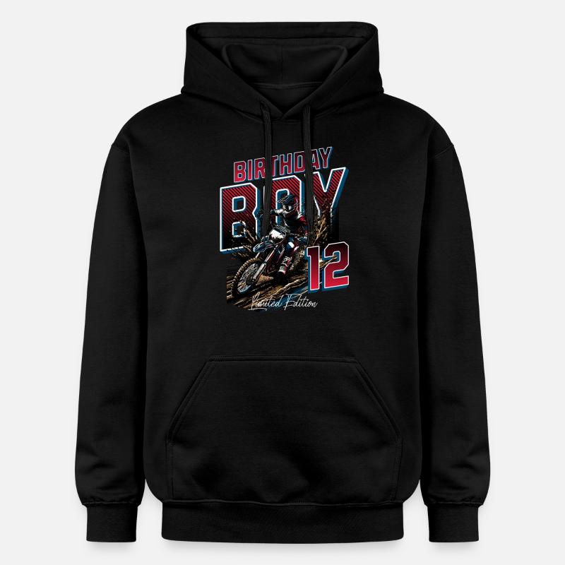 12e anniversaire de motocross - Sweat à capuche Softstyle® Gildan Unisexe - noir