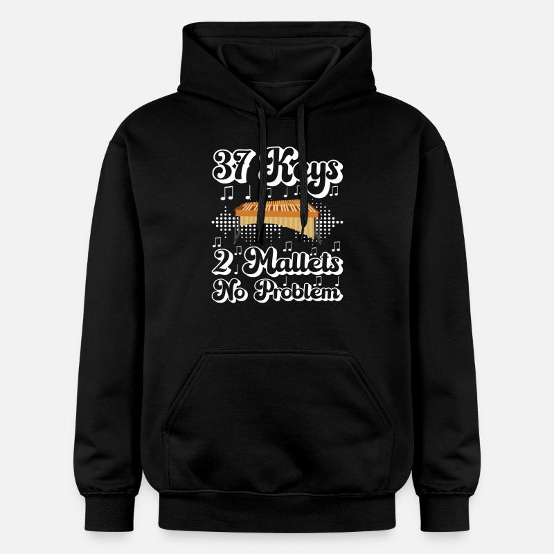 Vibraphon, vibraphonist - Gildan Unisex Softstyle® Midweight Hoodie - black