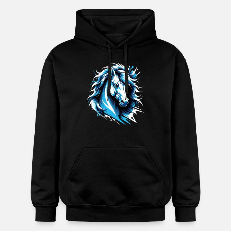 Cheval de Dallas. Texas - Sweat à capuche Softstyle® Gildan Unisexe - noir